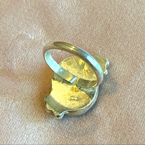 Sterling Silver and Abalone Shell Ring - HANDMADE! - Picture 3 of 6